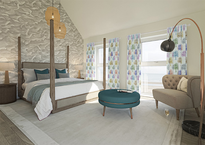 Vintage Tree Velvet, Multi - Made to Measure Curtains - Image 8